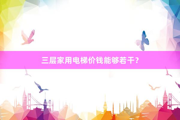 三层家用电梯价钱能够若干？